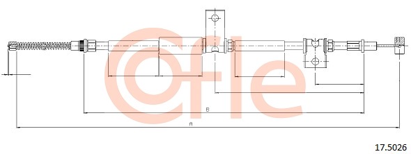 Cablu, frana de parcare 17.5026 COFLE