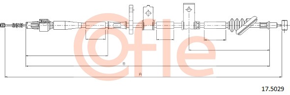 Cablu, frana de parcare 17.5029 COFLE