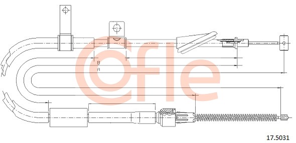 Cablu, frana de parcare 17.5031 COFLE