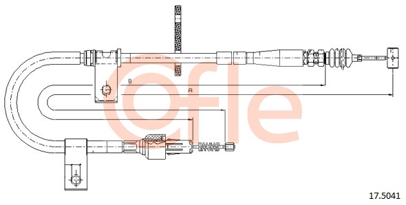 Cablu, frana de parcare 17.5041 COFLE