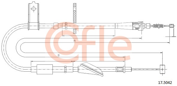 Cablu, frana de parcare 17.5042 COFLE
