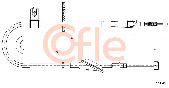 Cablu, frana de parcare 17.5045 COFLE