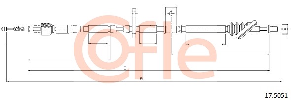 Cablu, frana de parcare 17.5051 COFLE