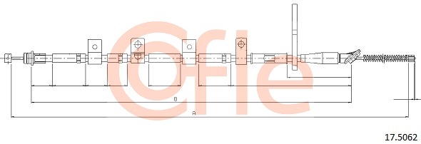 Cablu, frana de parcare 17.5062 COFLE