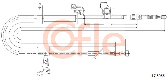 Cablu, frana de parcare 17.5066 COFLE