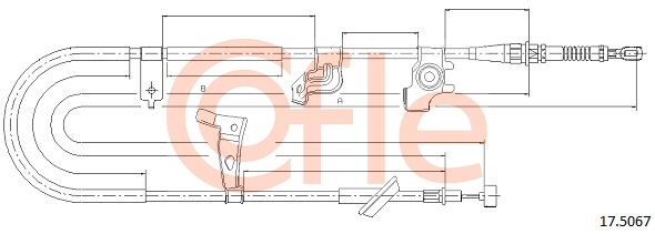 Cablu, frana de parcare 17.5067 COFLE
