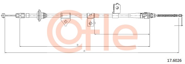 Cablu, frana de parcare 17.6026 COFLE