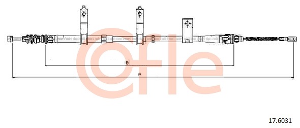 Cablu, frana de parcare 17.6031 COFLE