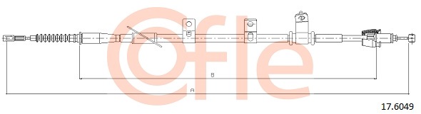 Cablu, frana de parcare 17.6049 COFLE