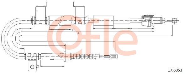 Cablu, frana de parcare 17.6053 COFLE