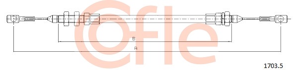 Cablu acceleratie 1703.5 COFLE