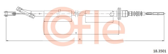 Cablu ambreiaj 18.3501 COFLE