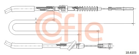 Cablu ambreiaj 18.6103 COFLE