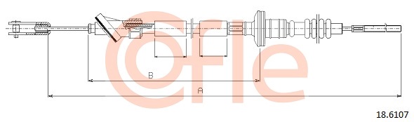 Cablu ambreiaj 18.6107 COFLE