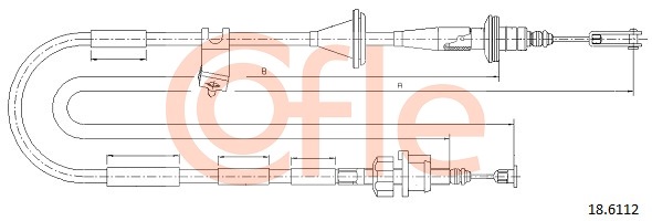 Cablu ambreiaj 18.6112 COFLE