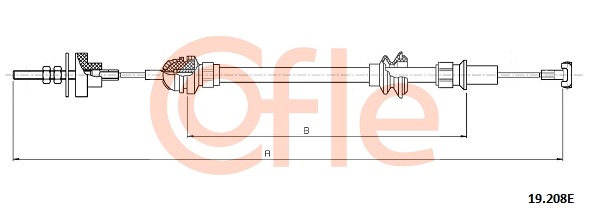 Cablu ambreiaj 19.208E COFLE