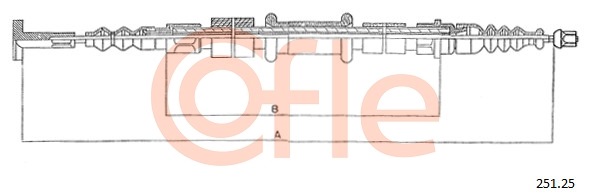 Cablu, frana de parcare 251.25 COFLE