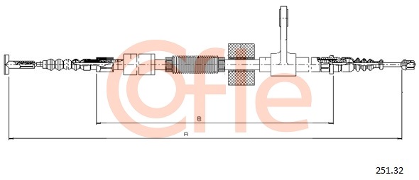 Cablu, frana de parcare 251.32 COFLE