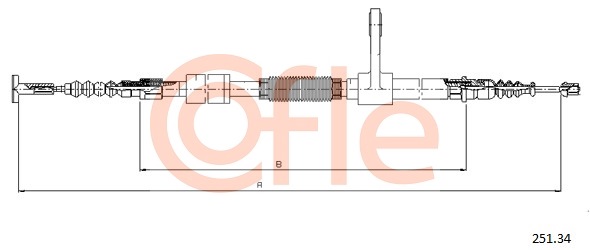 Cablu, frana de parcare 251.34 COFLE