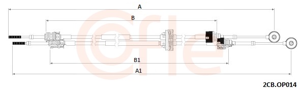 Cablu,transmisie manuala 2CB.OP014 COFLE