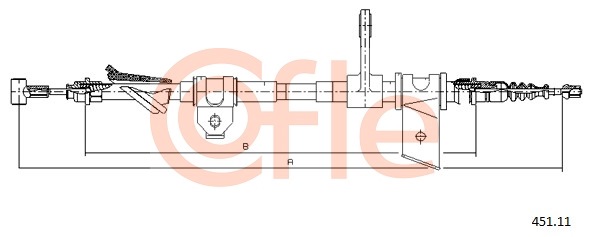 Cablu, frana de parcare 451.11 COFLE