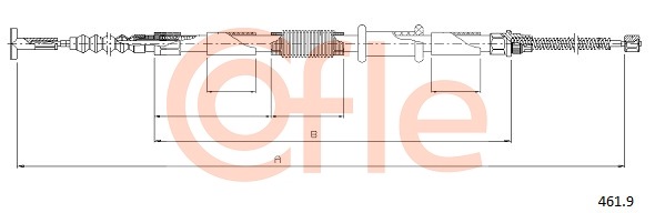 Cablu, frana de parcare 461.9 COFLE