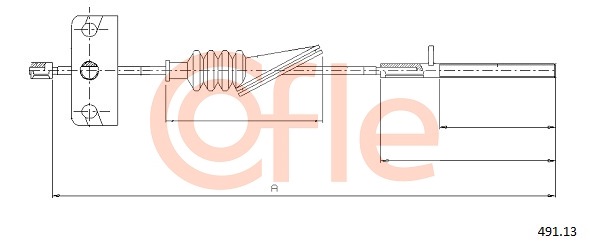 Cablu, frana de parcare 491.13 COFLE
