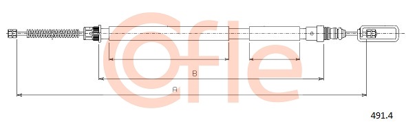 Cablu, frana de parcare 491.4 COFLE
