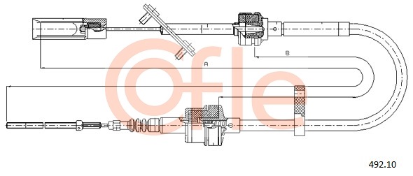 Cablu ambreiaj 492.10 COFLE
