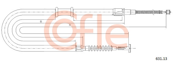 Cablu, frana de parcare 631.13 COFLE