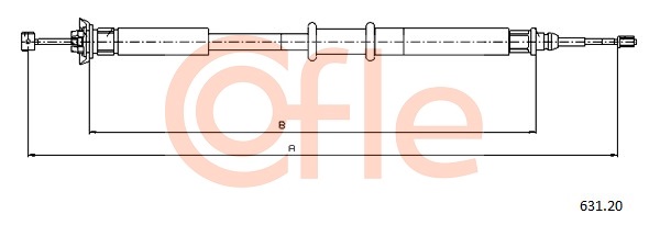 Cablu, frana de parcare 631.20 COFLE
