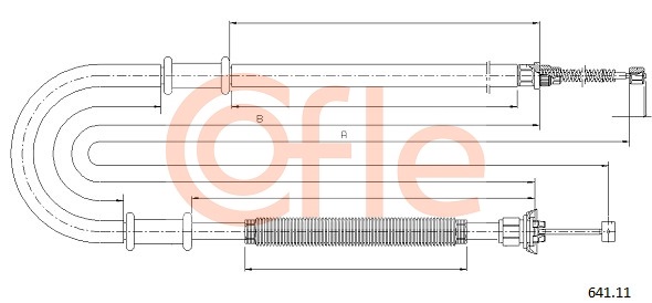 Cablu, frana de parcare 641.11 COFLE