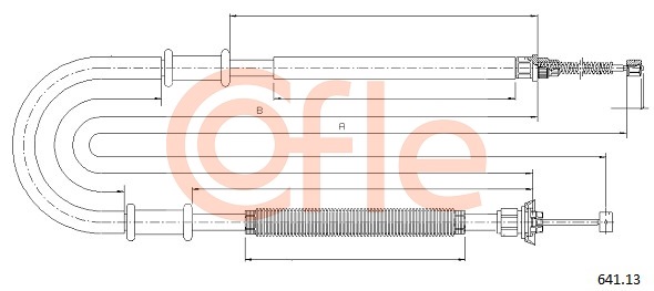 Cablu, frana de parcare 641.13 COFLE