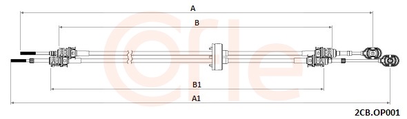 Cablu,transmisie manuala 92.2CB.OP001 COFLE