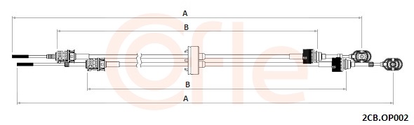 Cablu,transmisie manuala 92.2CB.OP002 COFLE