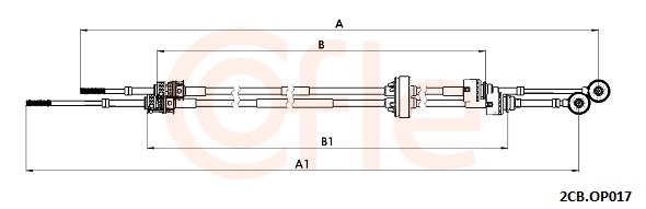 Cablu,transmisie manuala 92.2CB.OP017 COFLE