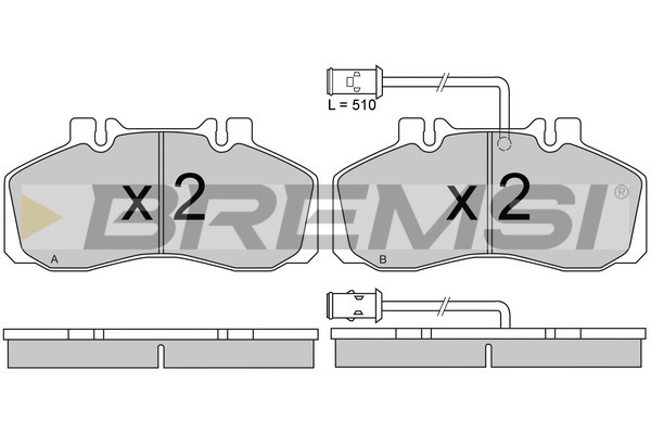 Set placute frana,frana disc BP2568 BREMSI