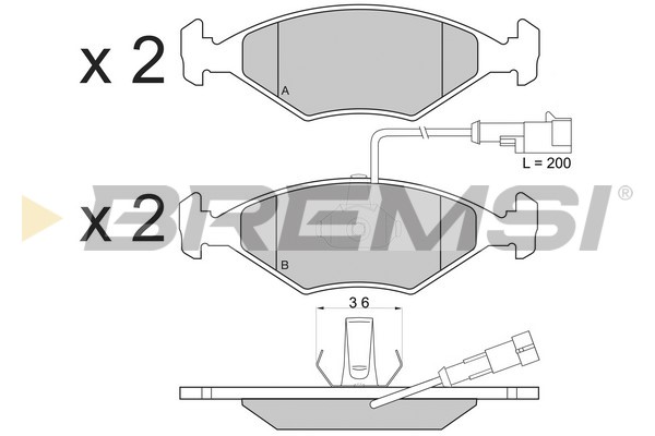Set placute frana,frana disc BP2776 BREMSI