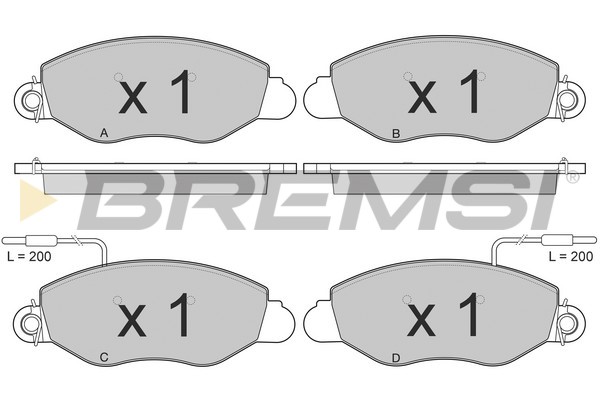 Set placute frana,frana disc BP3016 BREMSI