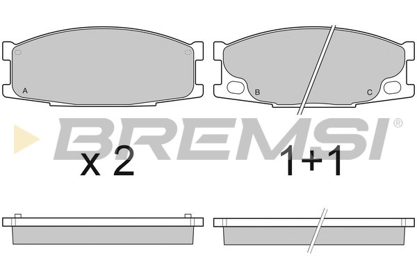 Set placute frana,frana disc BP3066 BREMSI