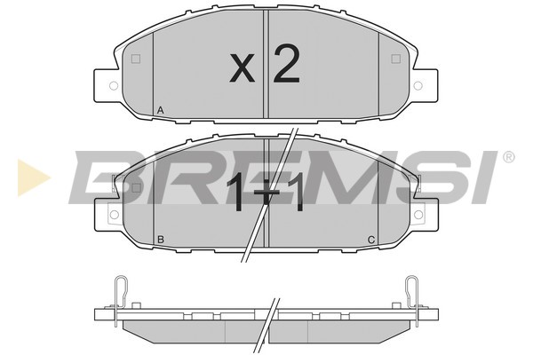 Set placute frana,frana disc BP3237 BREMSI