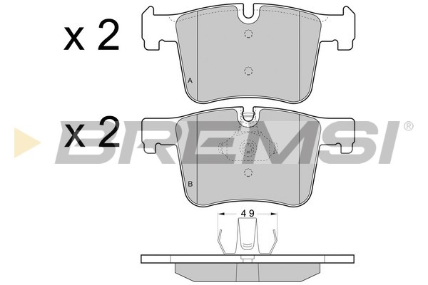 Set placute frana,frana disc BP3453 BREMSI