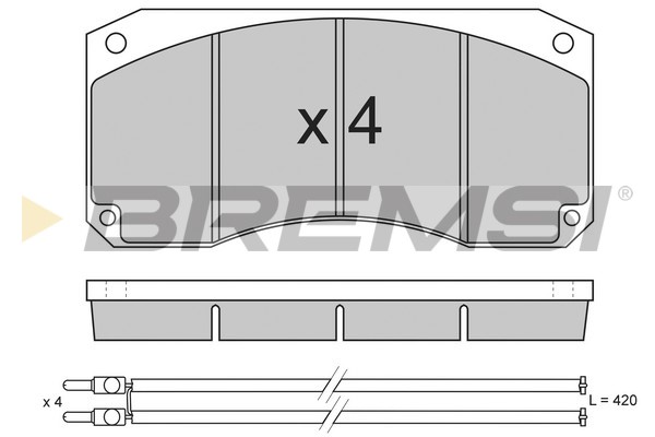 Set placute frana,frana disc BP7256 BREMSI