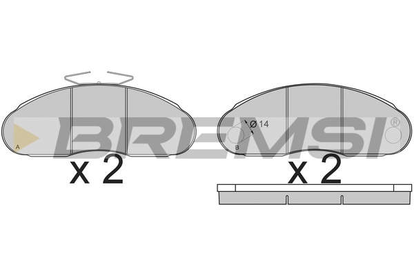 Set placute frana,frana disc BP7261 BREMSI