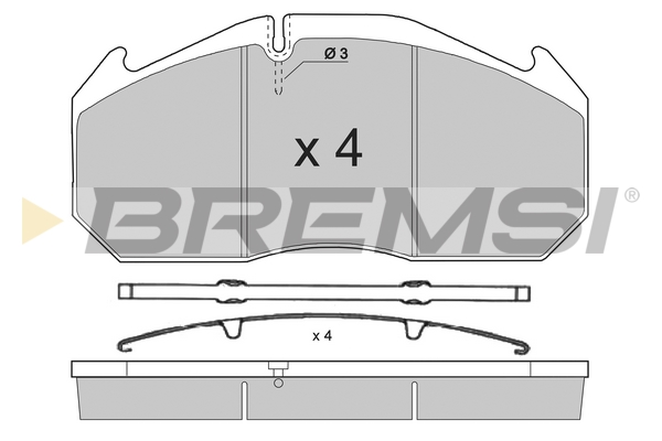 Set placute frana,frana disc BP7264 BREMSI