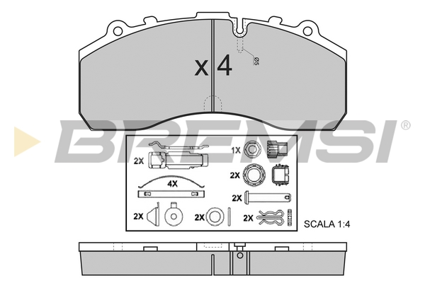 Set placute frana,frana disc BP7278 BREMSI