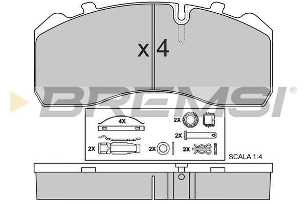 Set placute frana,frana disc BP7284 BREMSI