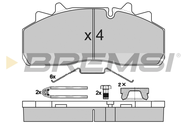 Set placute frana,frana disc BP7318 BREMSI