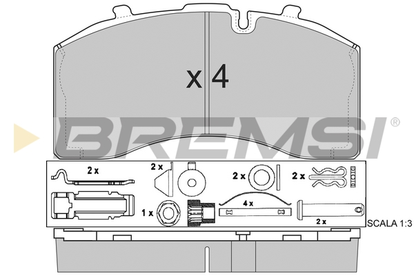 Set placute frana,frana disc BP7330 BREMSI