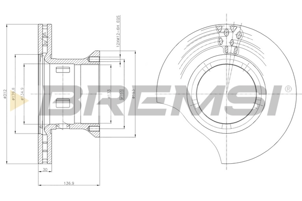 Disc frana CD5102V BREMSI